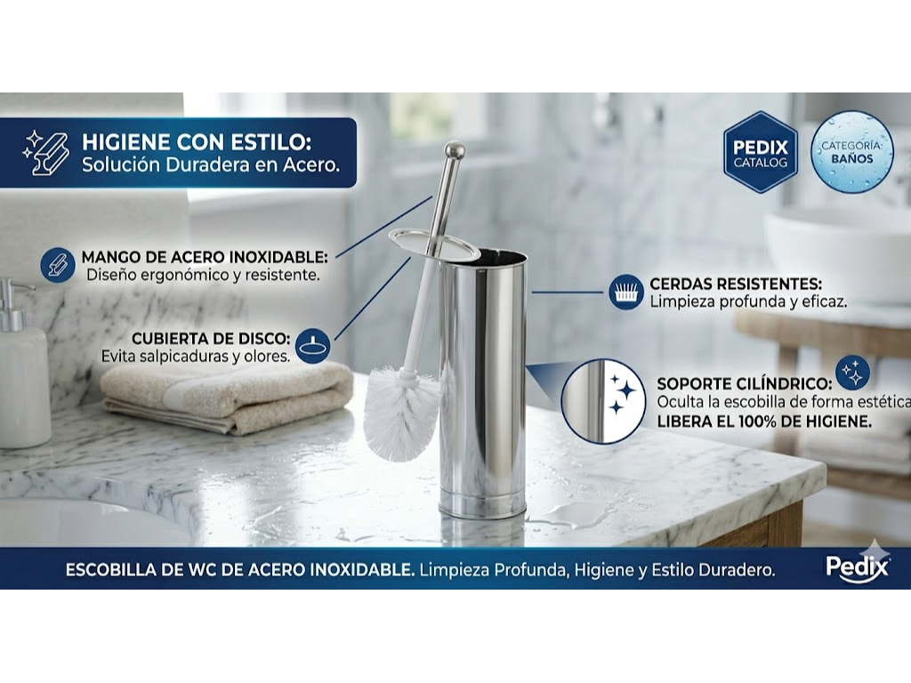 Escobilla de WC de Acero Inoxidable
