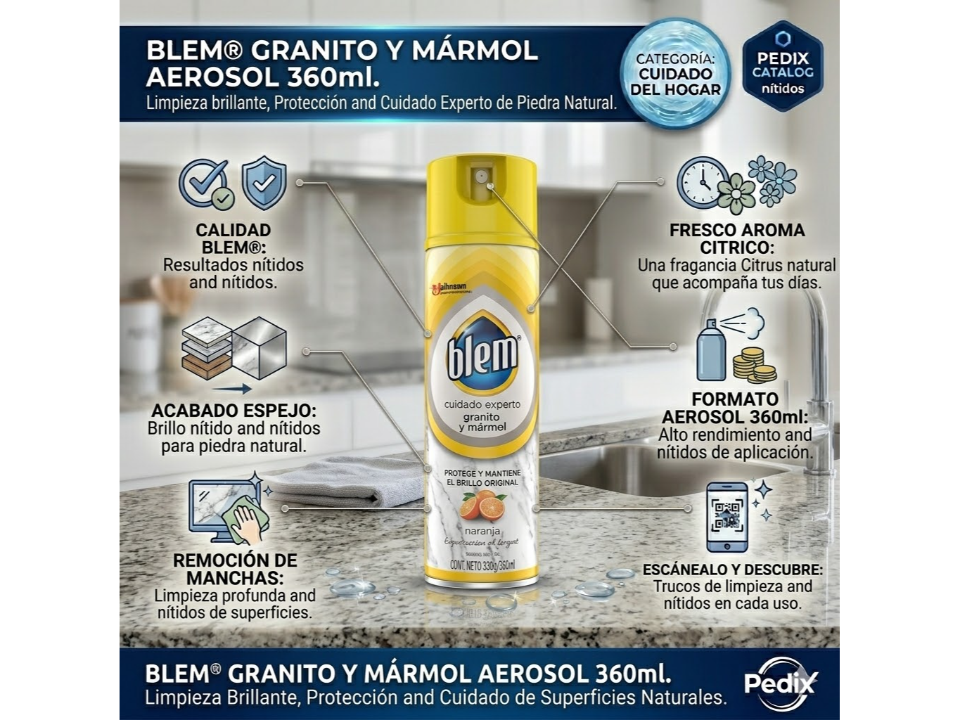 granito y mármol 360ml