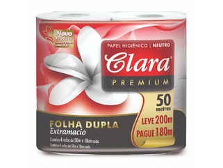 Papel higiénico CLARA  2 variedades