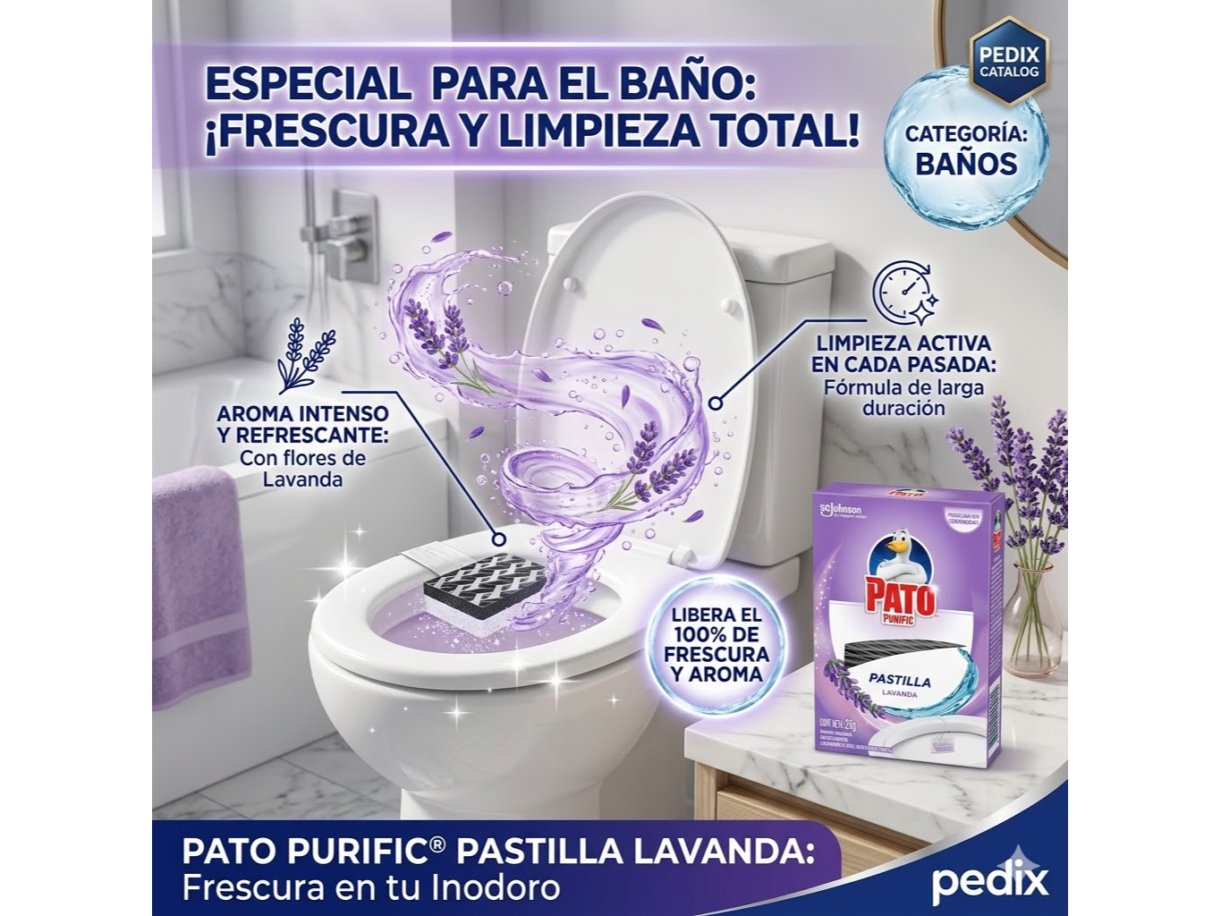 Pastilla para Inodoro Pato Lavanda