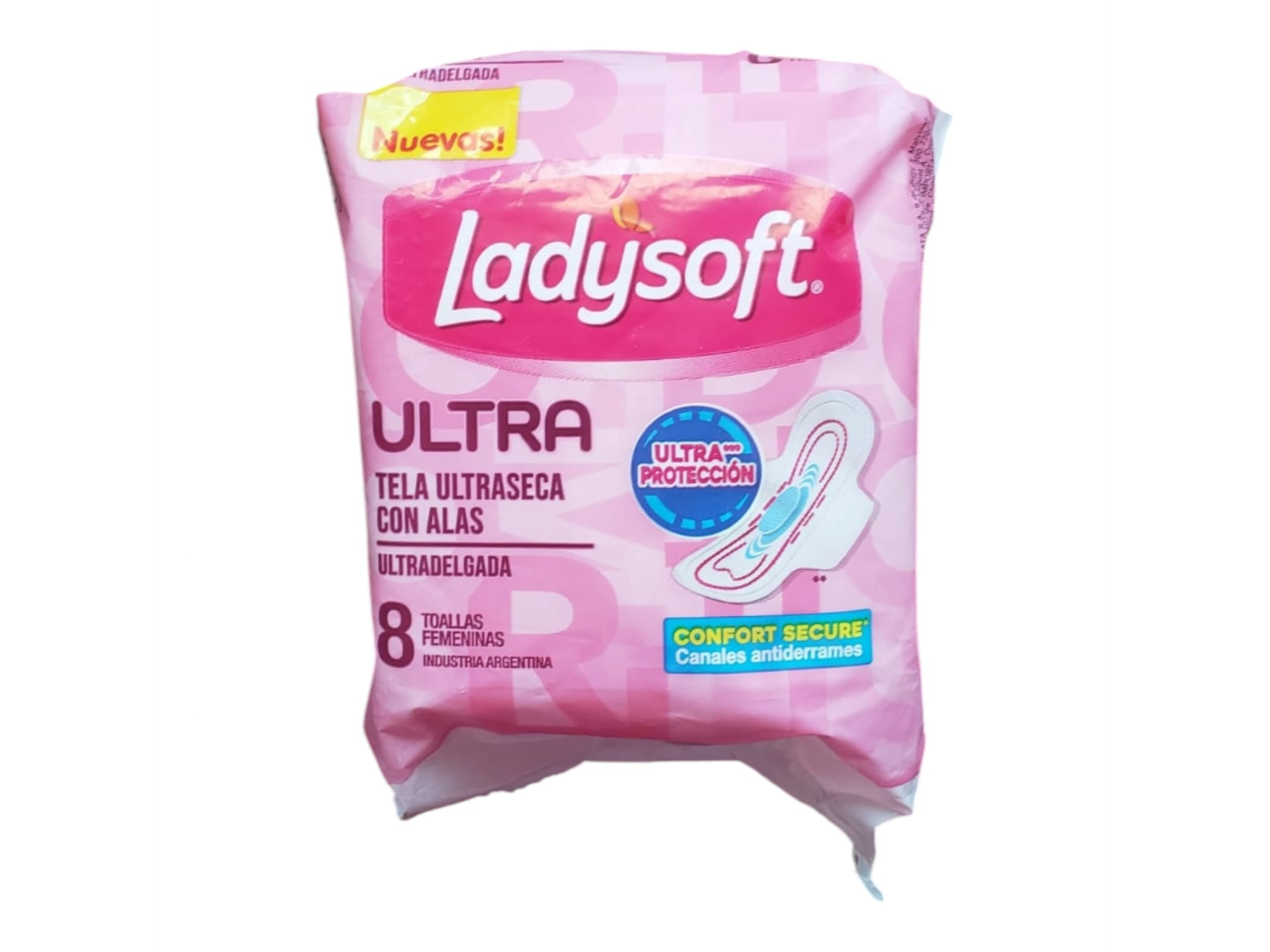 TOALLA FEMENINA LADYSOFT ULTRAFINA C-ALAS TELA SECA