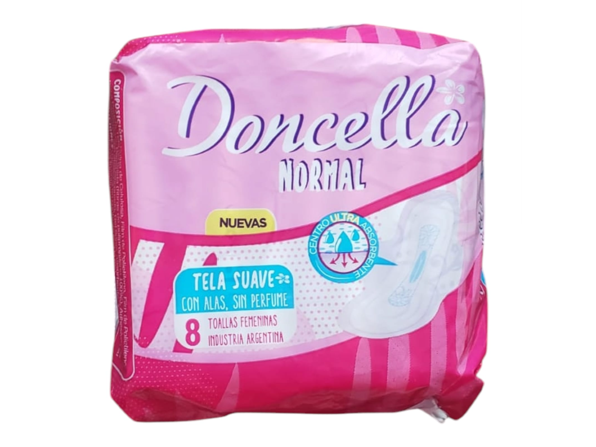 TOALLA FEMENINA DONCELLA POCKET NORMAL CON ALAS