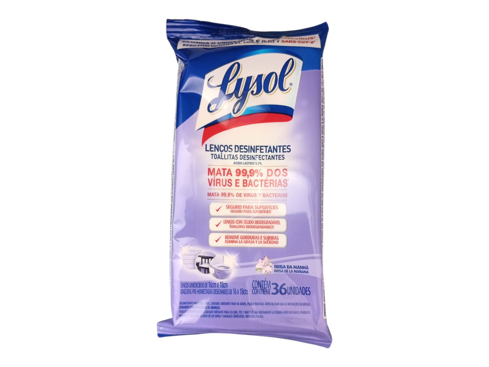 Toallitas desinfectantes Lysol x36u