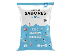 CHIPS DE PAPAS RUSTICAS CON SAL MARINA