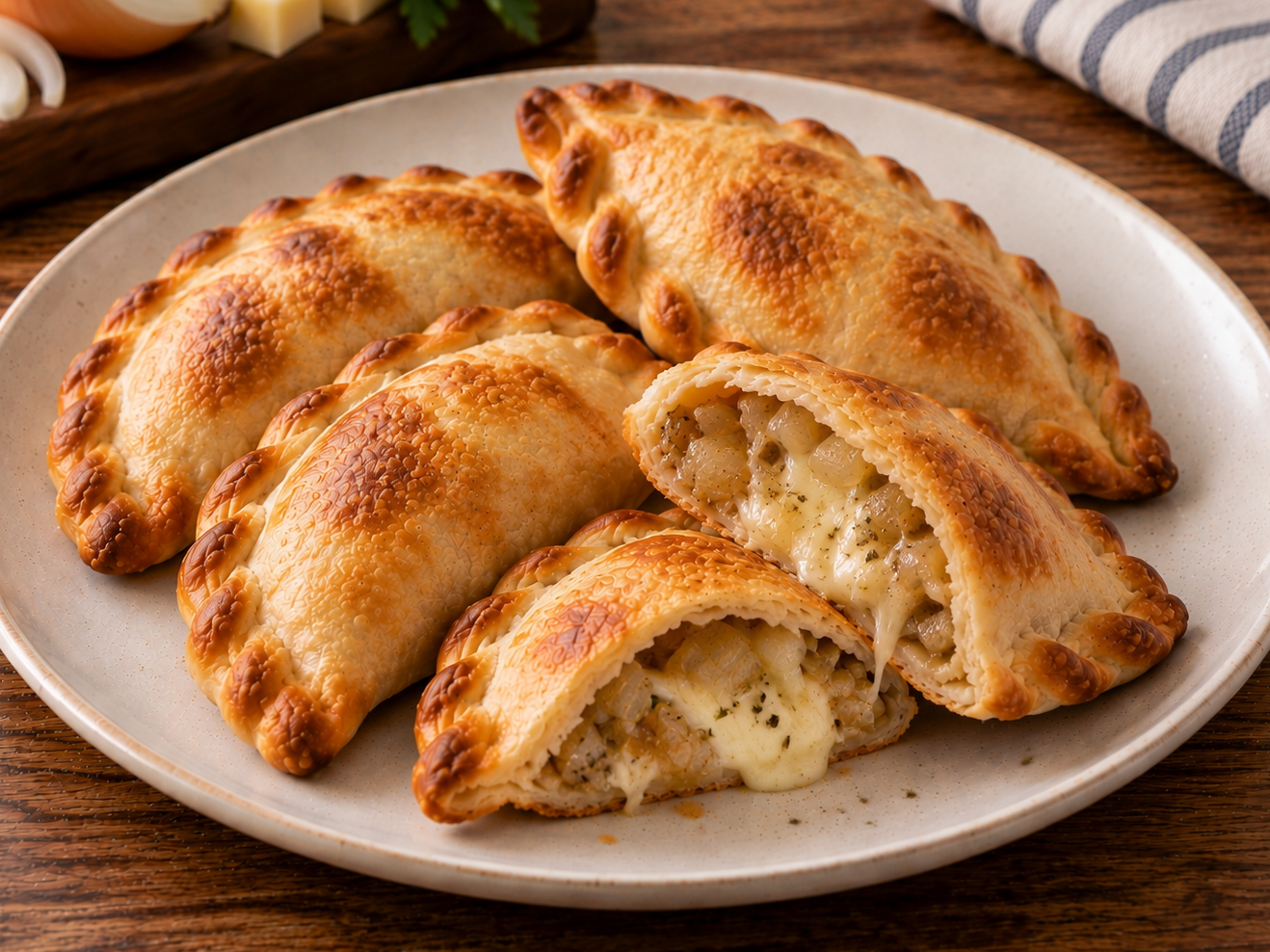Empanada de cebolla y queso