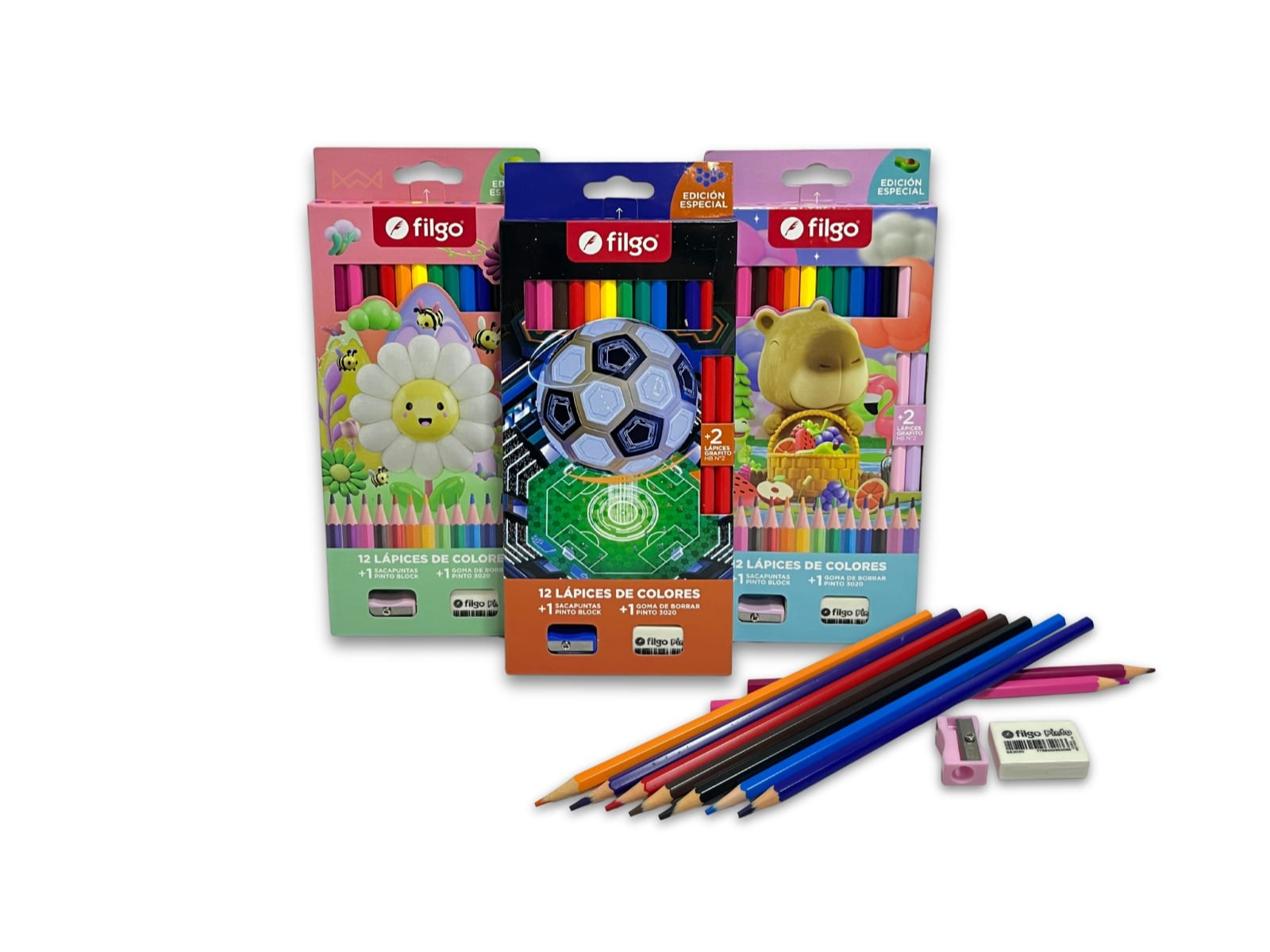 LAPICES FILGO 12PCS+SACAPUNTAS+GOMA