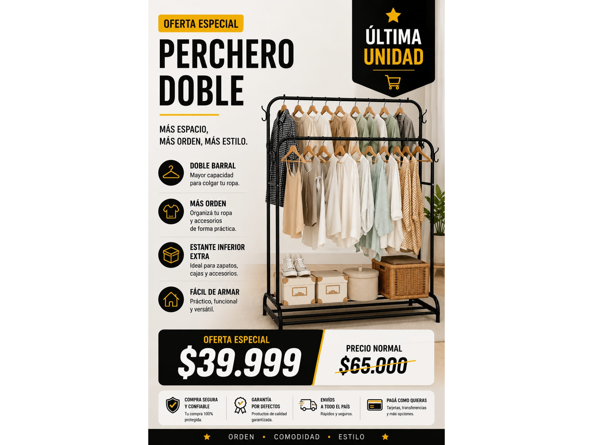 PERCHERO DOBLE