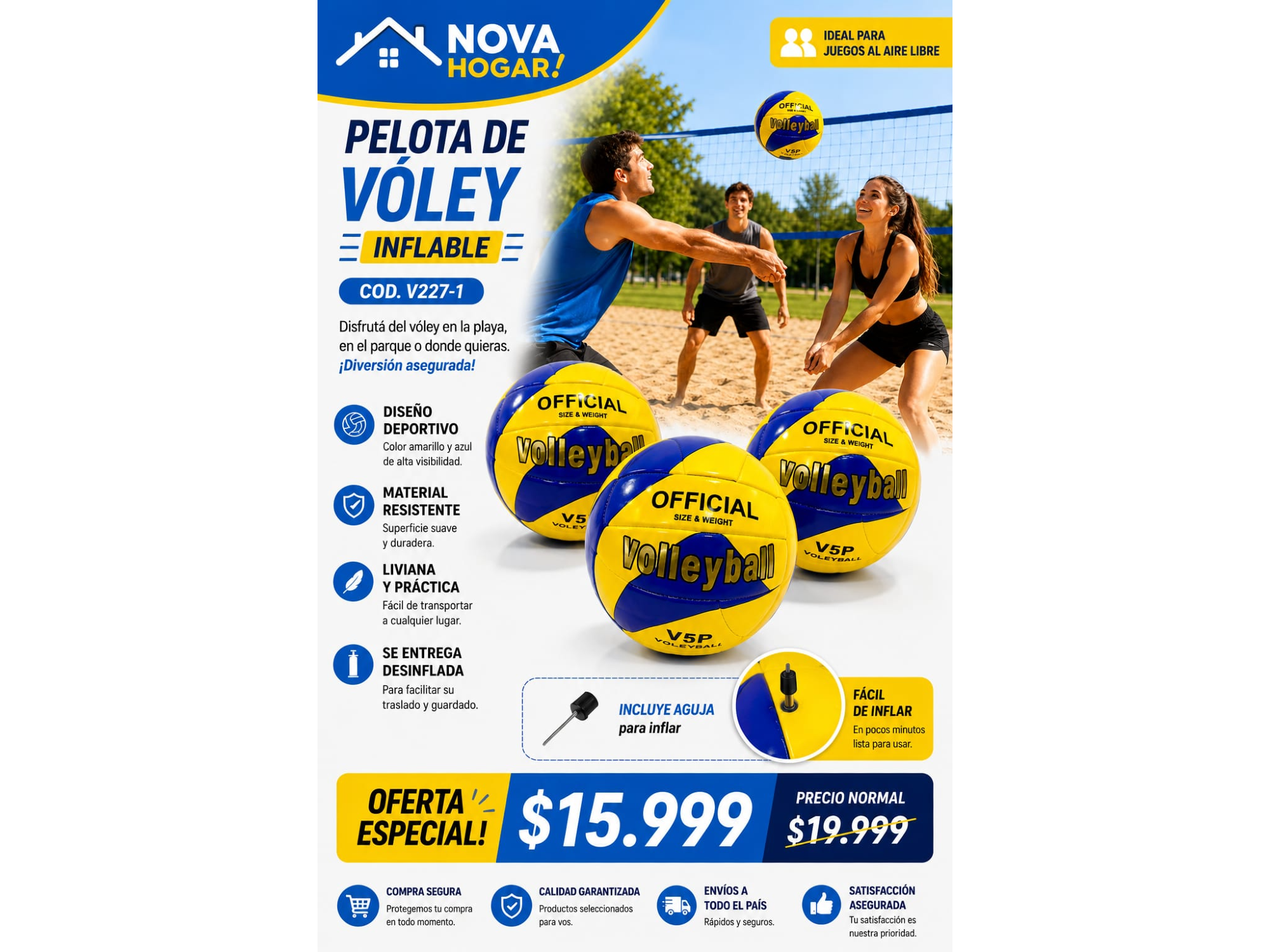 PELOTA DE VOLEY INFLABLE(COD:V227-1)