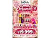 COMBO MAMA (PERFUME YARA ROSA,RIMEL PUMPED UP,LIP GLOSS MAGIC,MASCARILLA DE LABIOS OILATEN,BEAUTY BLEENDER)