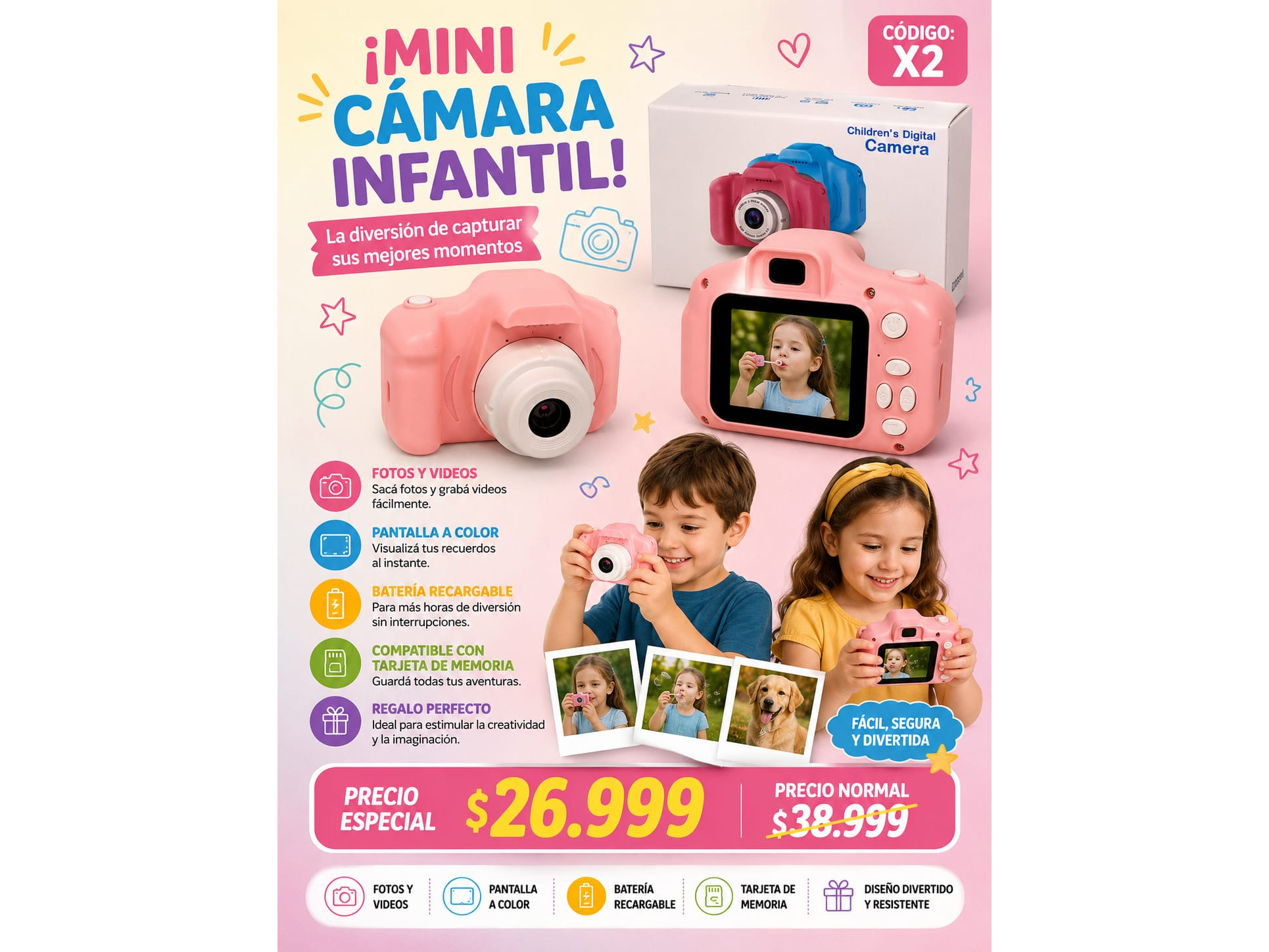 MINI CAMARA INFANTIL(COD:X2)