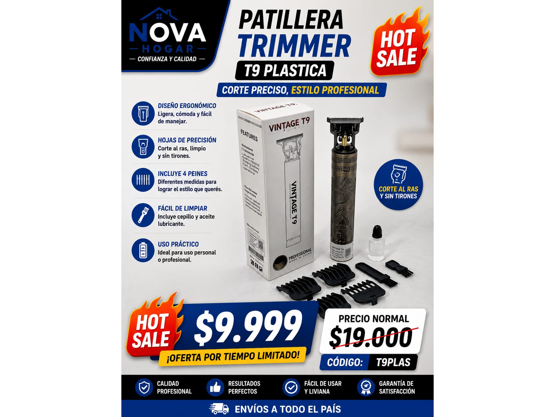 PATILLERA TRIMMET T9 PLASTICA(COD:T9PLAS)
