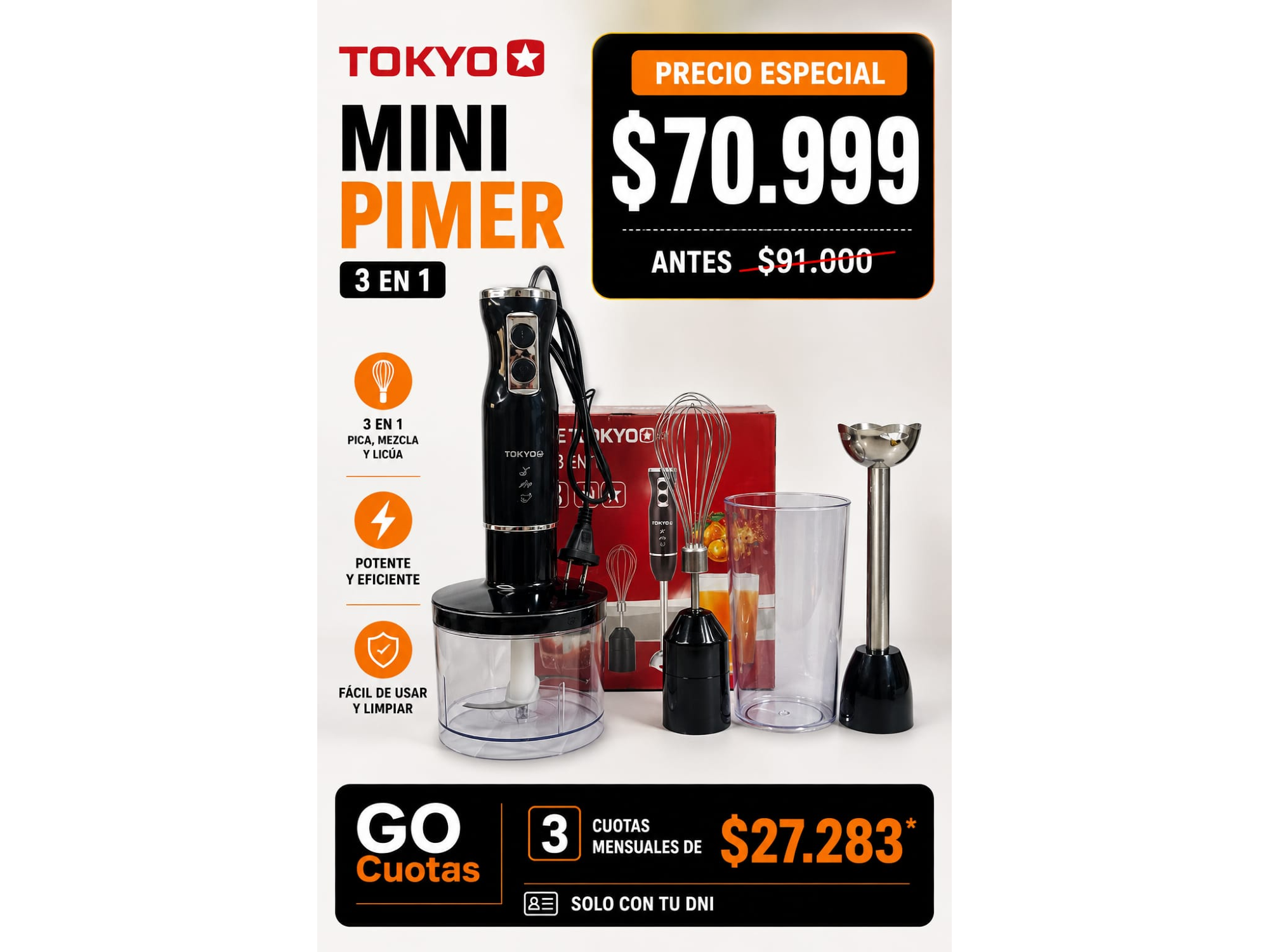 MINI PIMER 4 EN 1 TOKYO