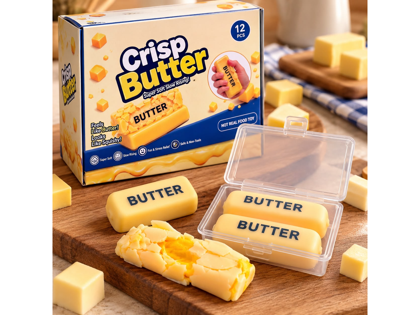 MANTECA ANTIESTREA SQUISHY CRISP BUTTER X 2 UNIDADES