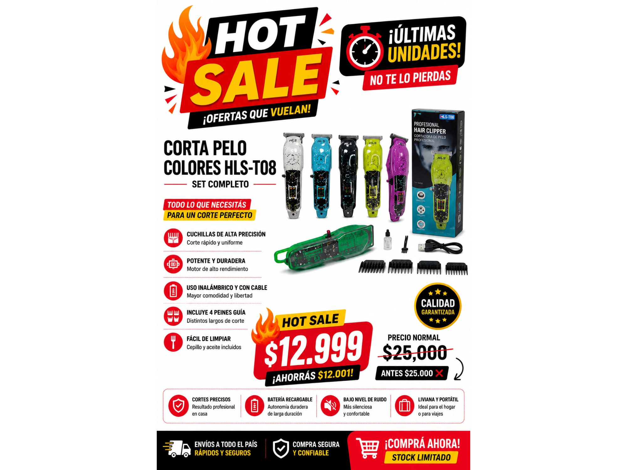 CORTA PELO COLORES HLS-T08