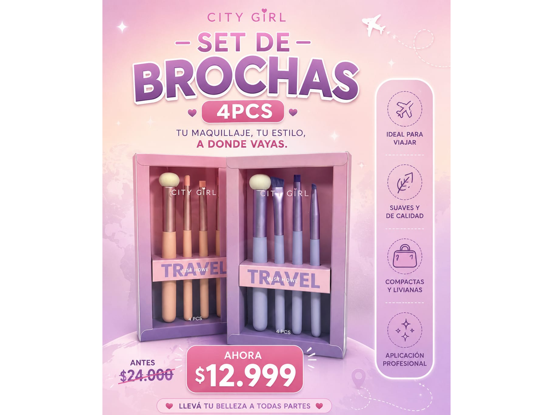 SET DE BROCHAS 4PCS