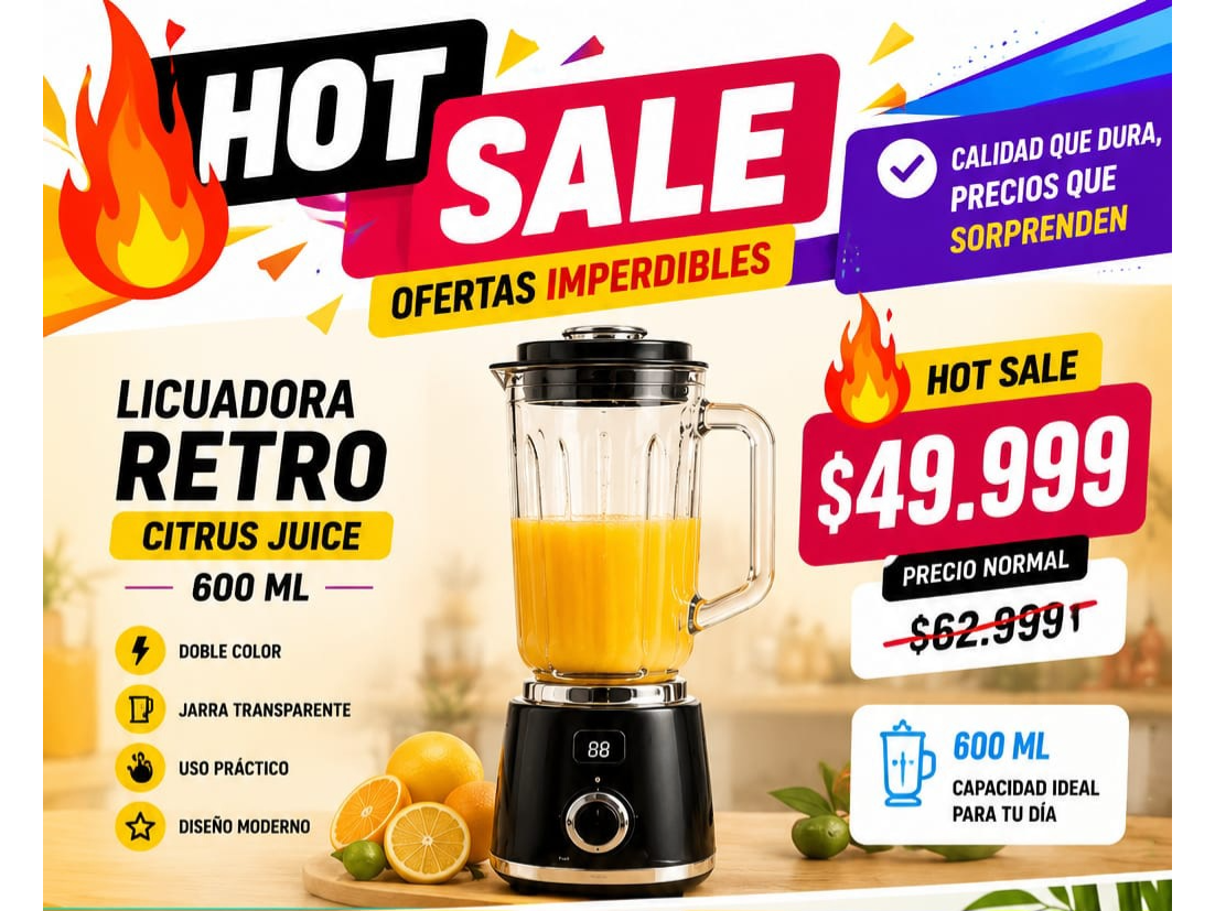 LICUADORA RETRO CITRUS JUICE 600ML