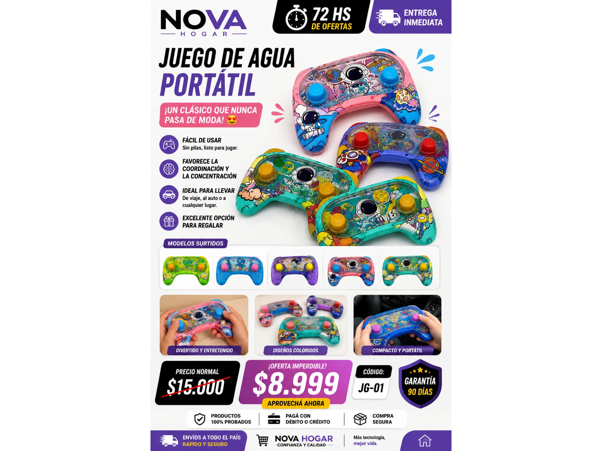 JUEGO DE AGUA PORTATIL(COD:JG-01)