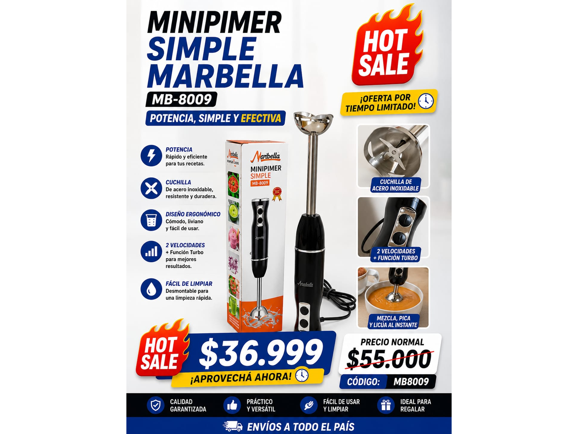 MINIPIMER SIMPLE MARBELLA(MB-8009)