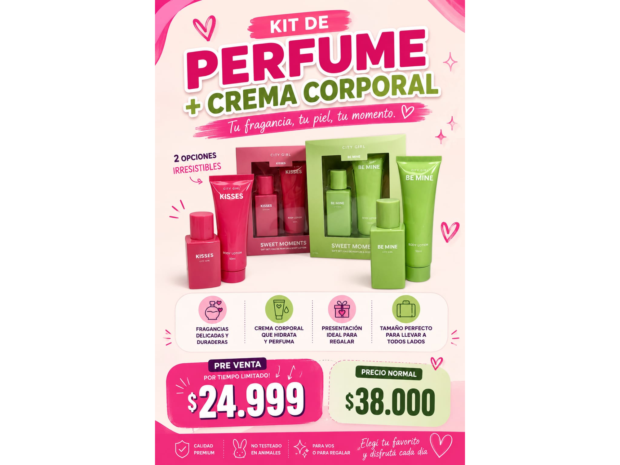 KIT  DE PERFUME +CREMA CORPORAL