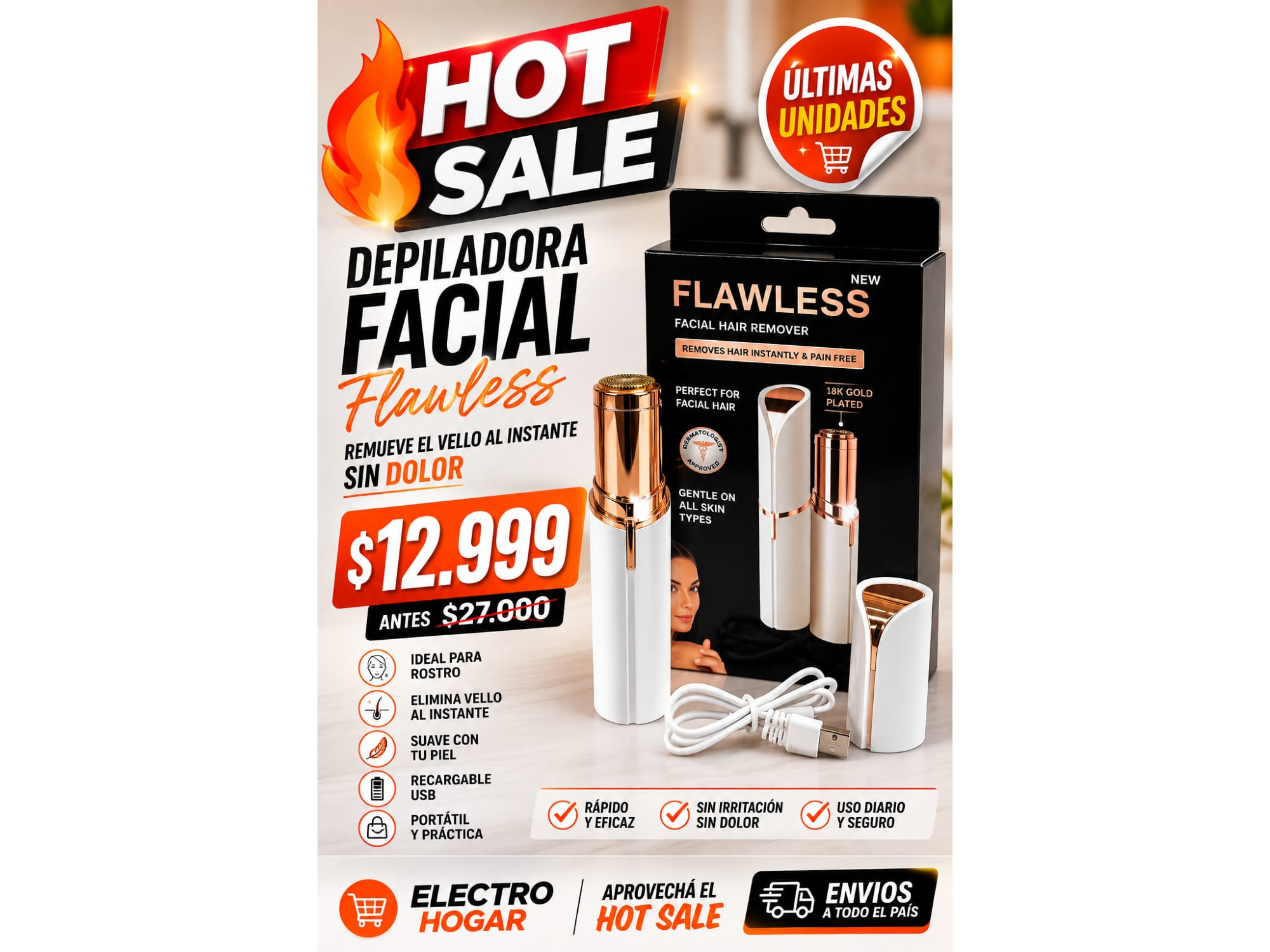 DEPILADOR FACIAL DL-1523
