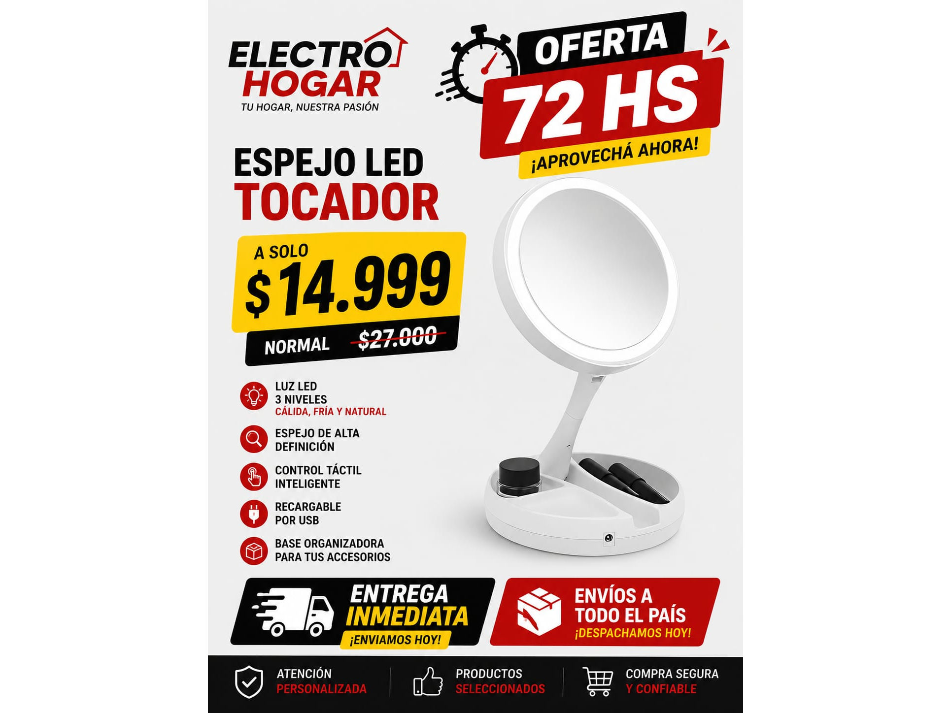 ESPEJO LED TOCADOR