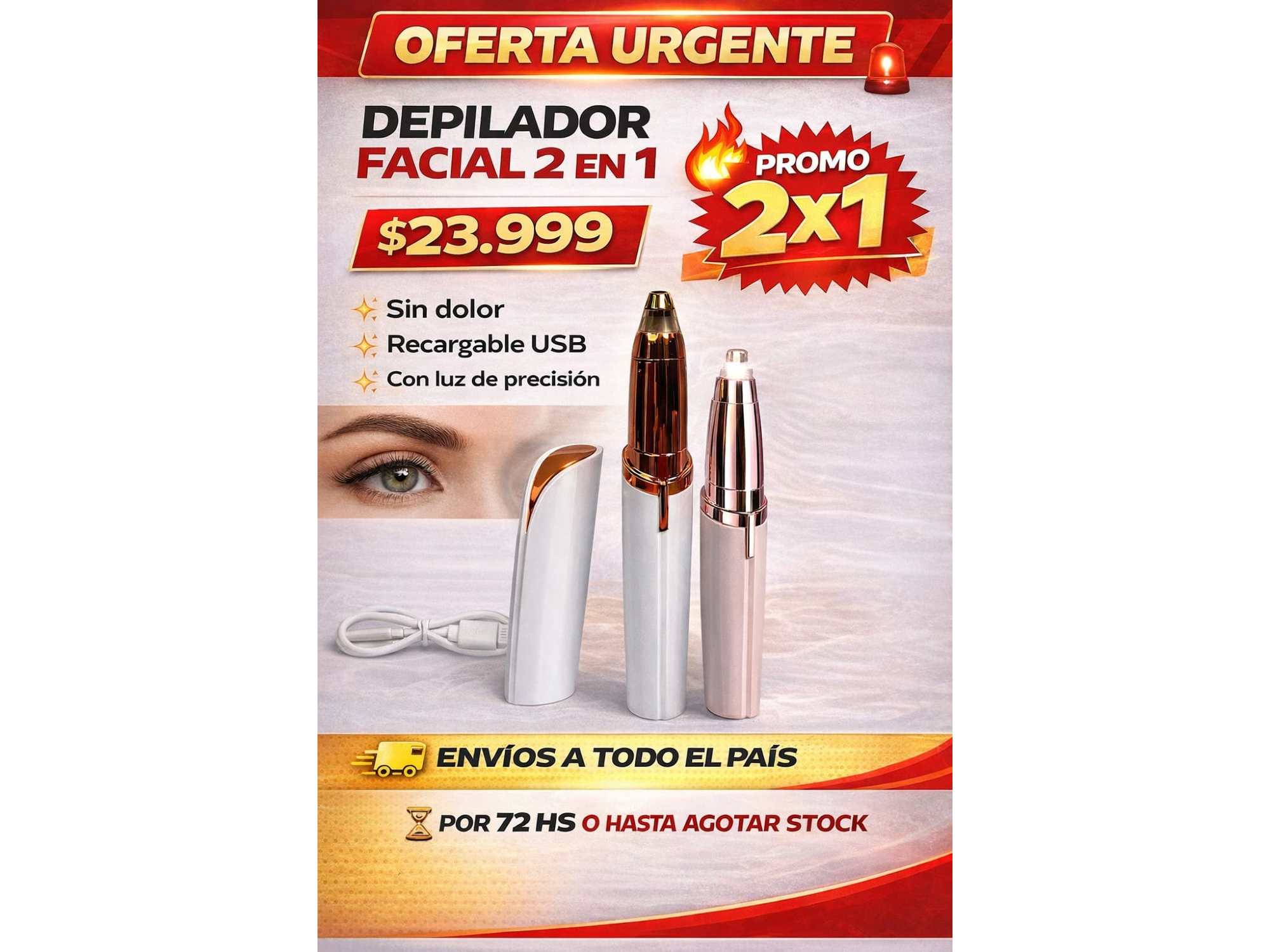2X1 DEPILADOR FACIAL 2 EN 1