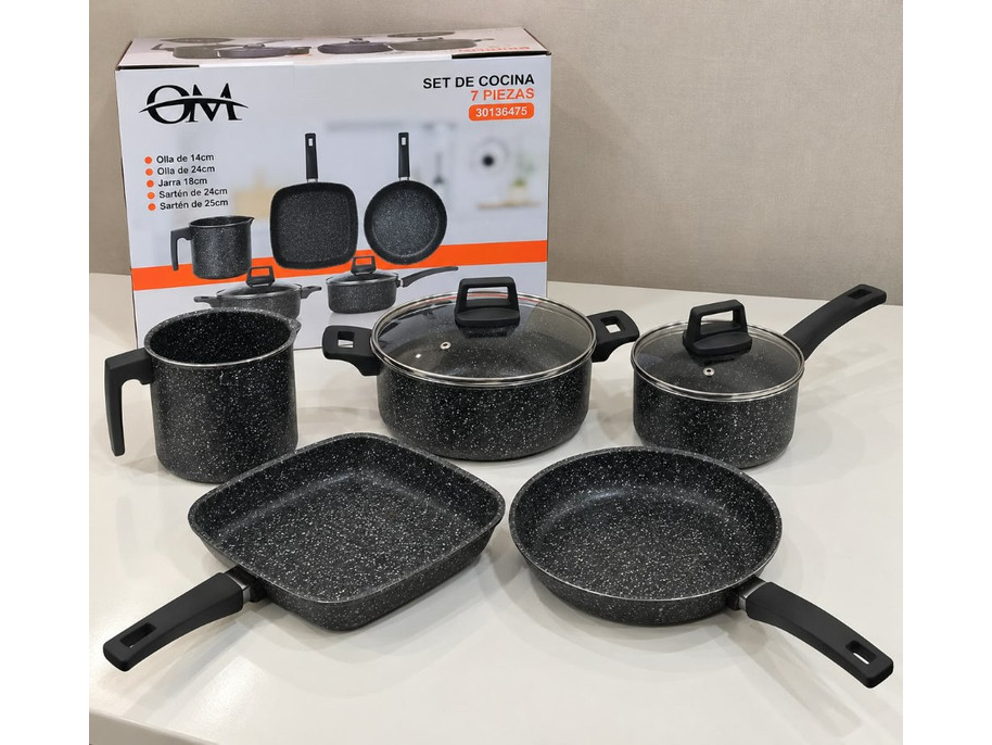 SET DE OLLAS ANTIADHERENTE 7 PCS / 30136475-76