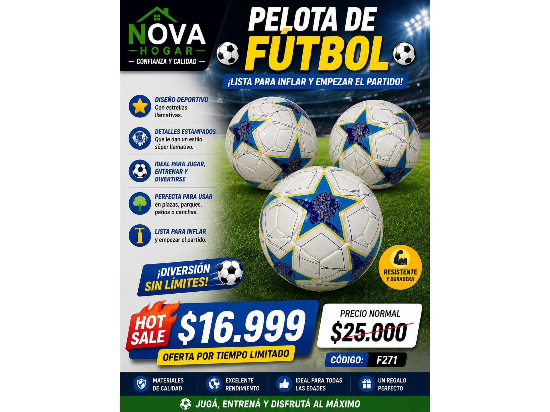 PELOTA DE FÚTBOL (COD:F271)
