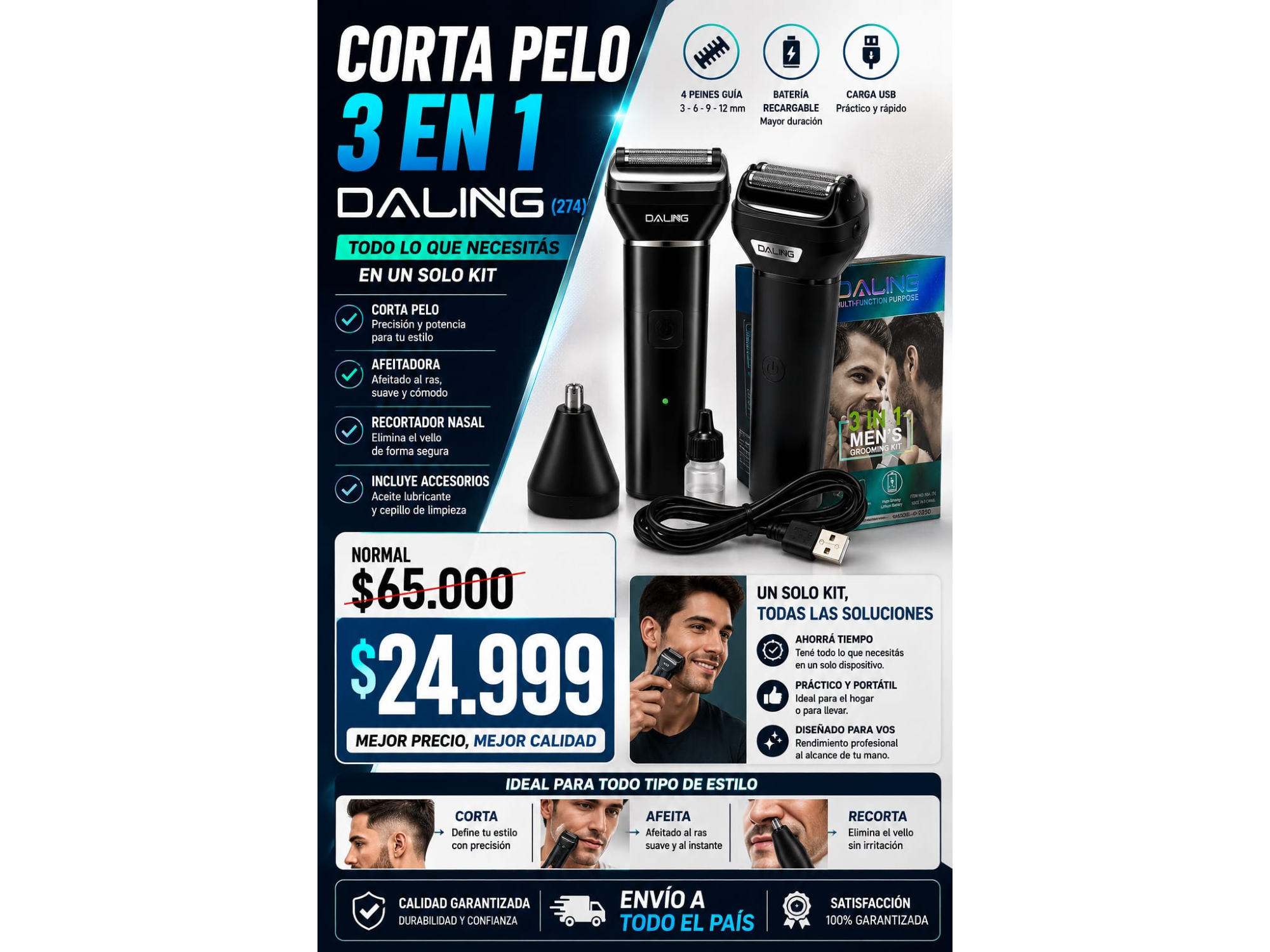CORTA PELO 3 EN 1 DALING (274)