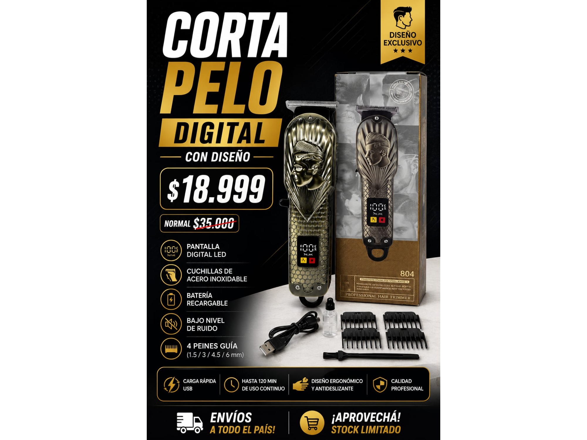 CORTA PELO DIGITAL CON DISEÑO