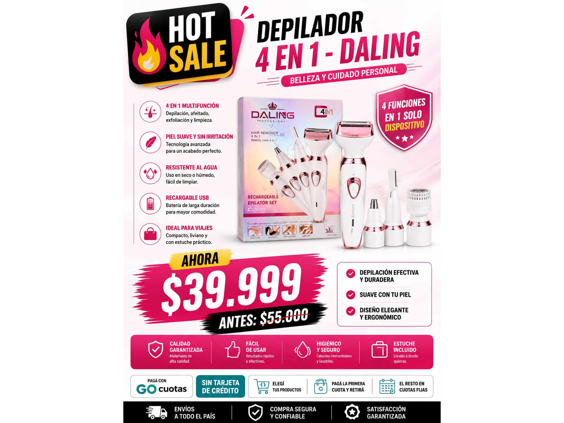 DEPILADOR 4 EN 1-DALING