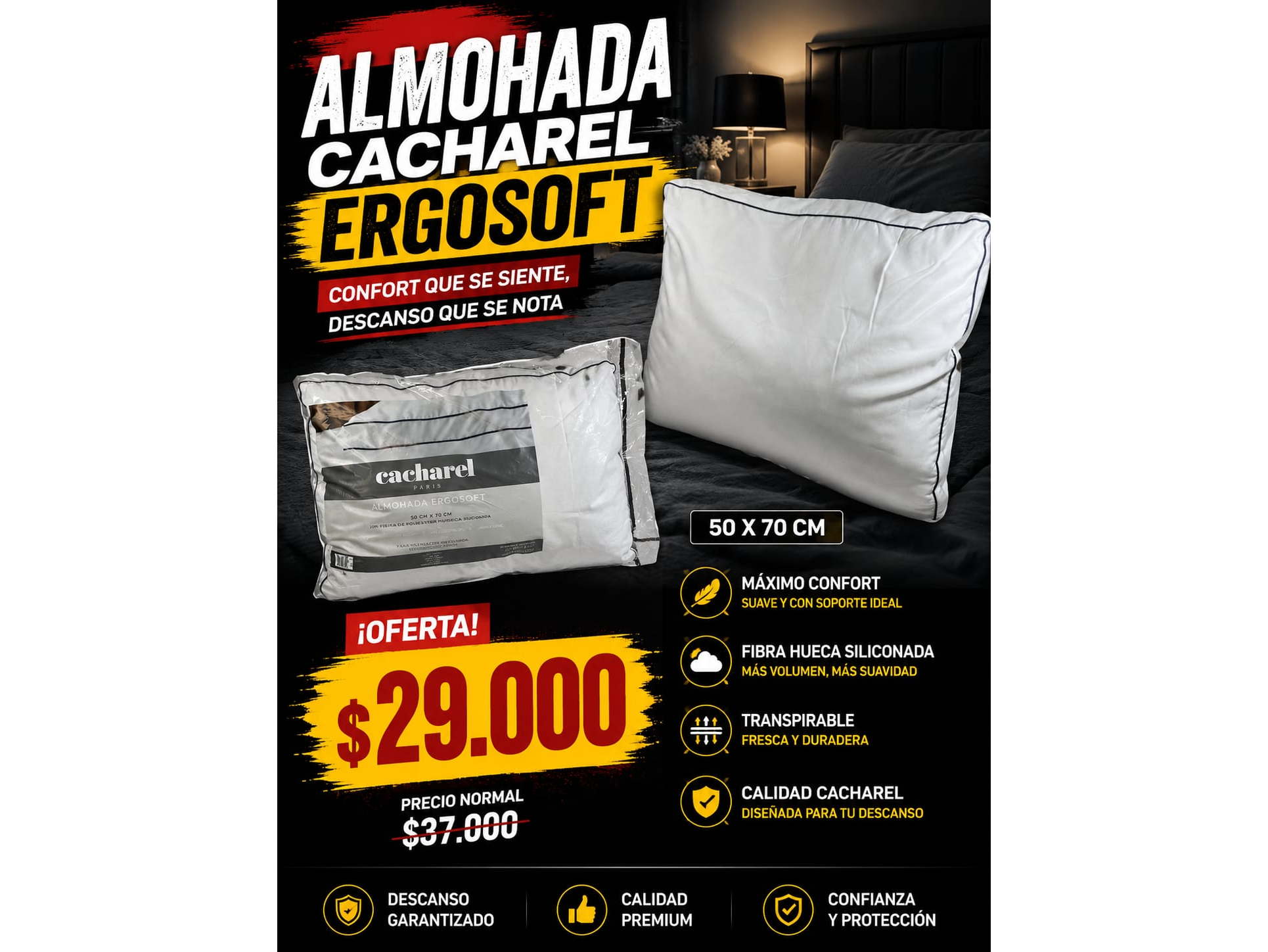 ALMOHADA CACHAREL ERGOSOFT