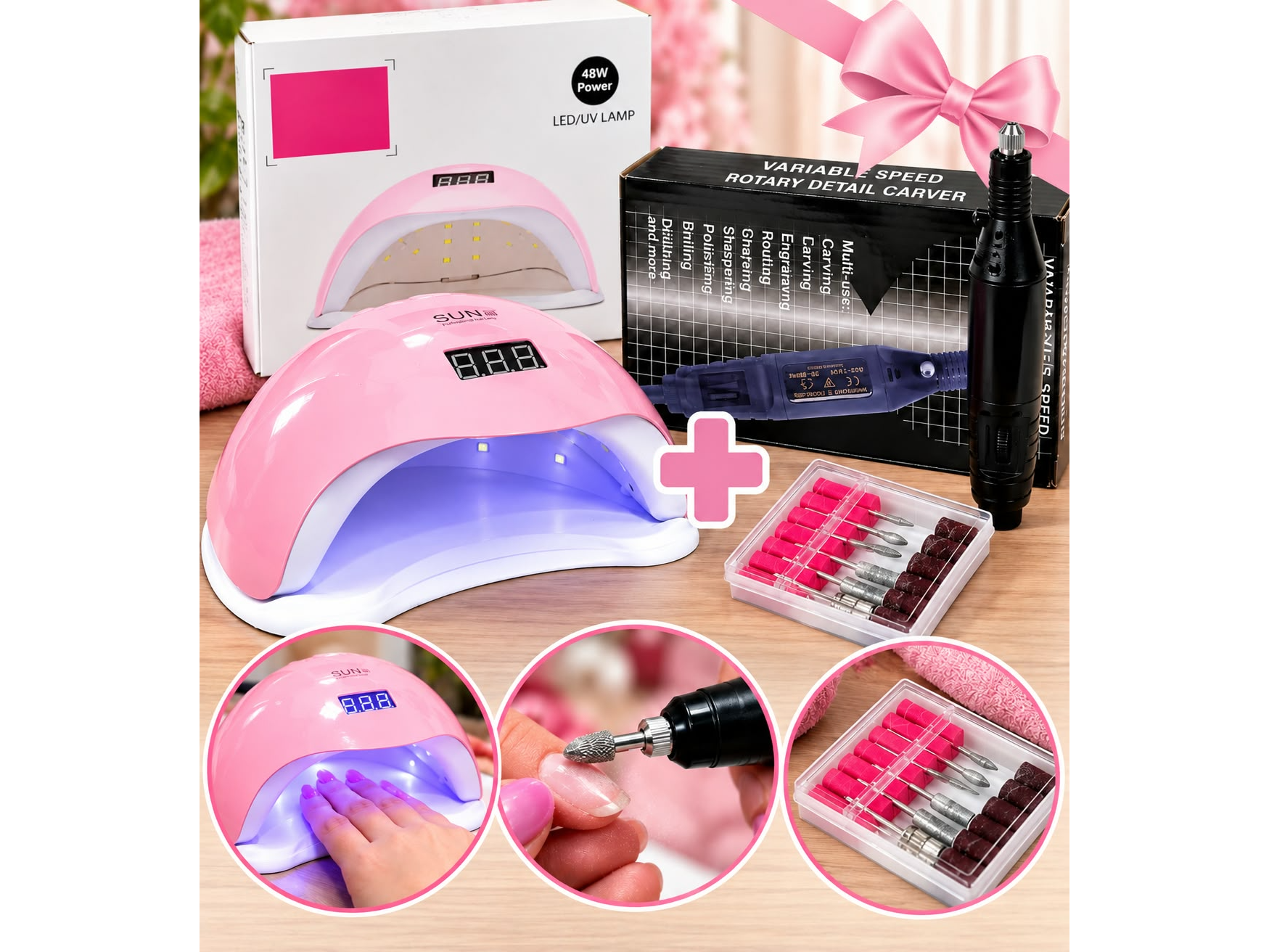 COMBO MAMA NAILS CABINA UV/LED+TORNO(COD:COMBO-NAILS) de Nova Hogar
