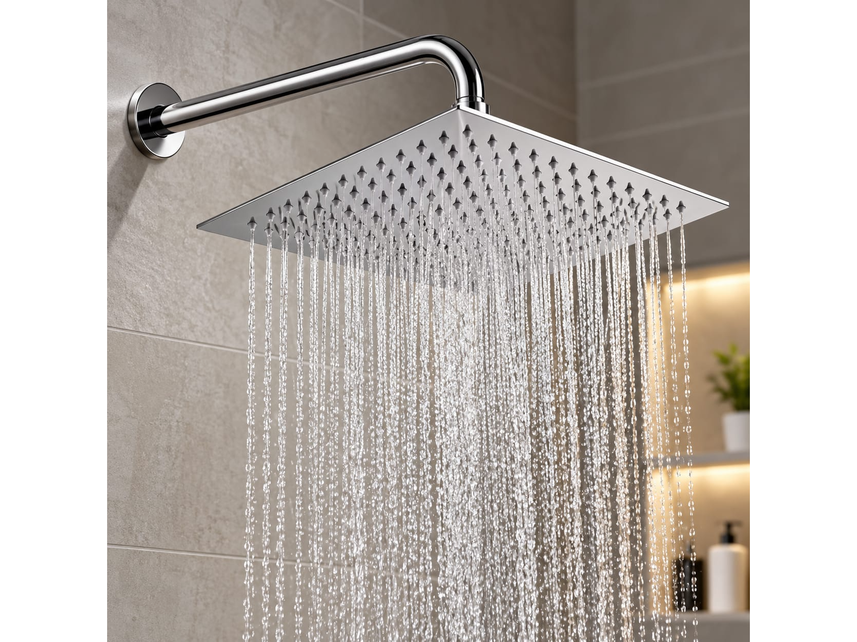 FLOR DE DUCHA CUADRADA 20X20 CON CAÑO(COD:JS-29/JK-297S)