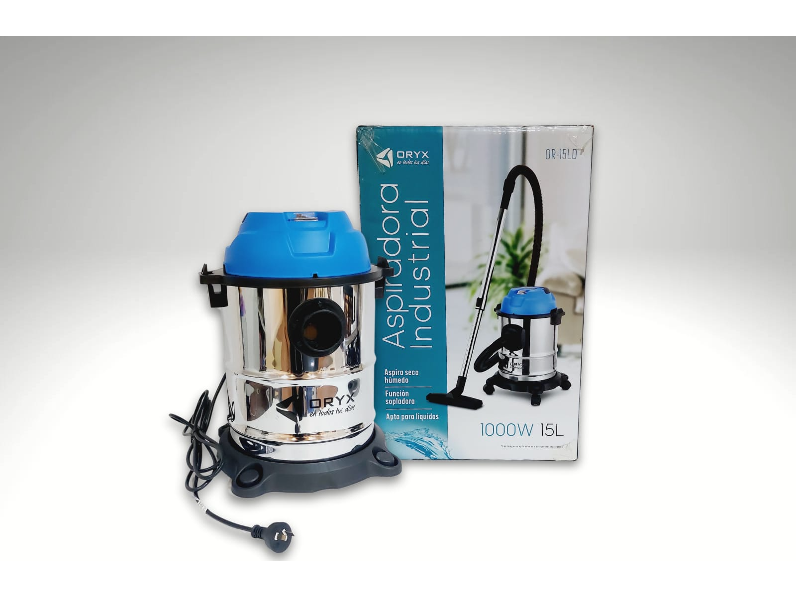 ASPIRADORA INDUSTRIAL ORYX 1000W 15L