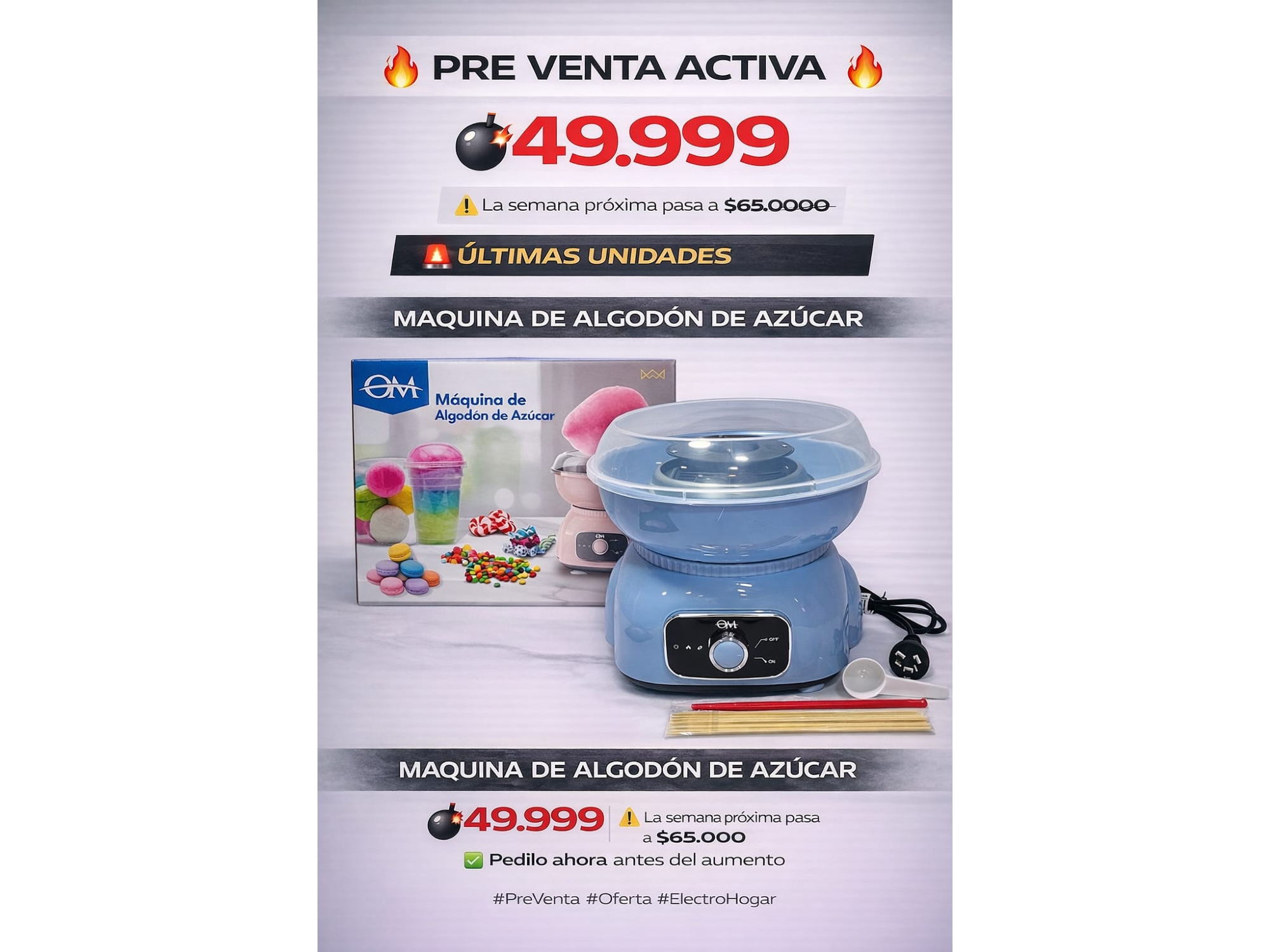 MAQUINA DE ALGODON DE AZUCAR