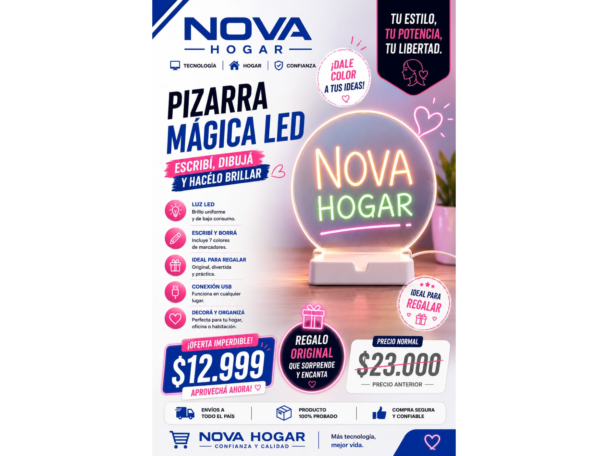 PIZARRA MAGICA LED