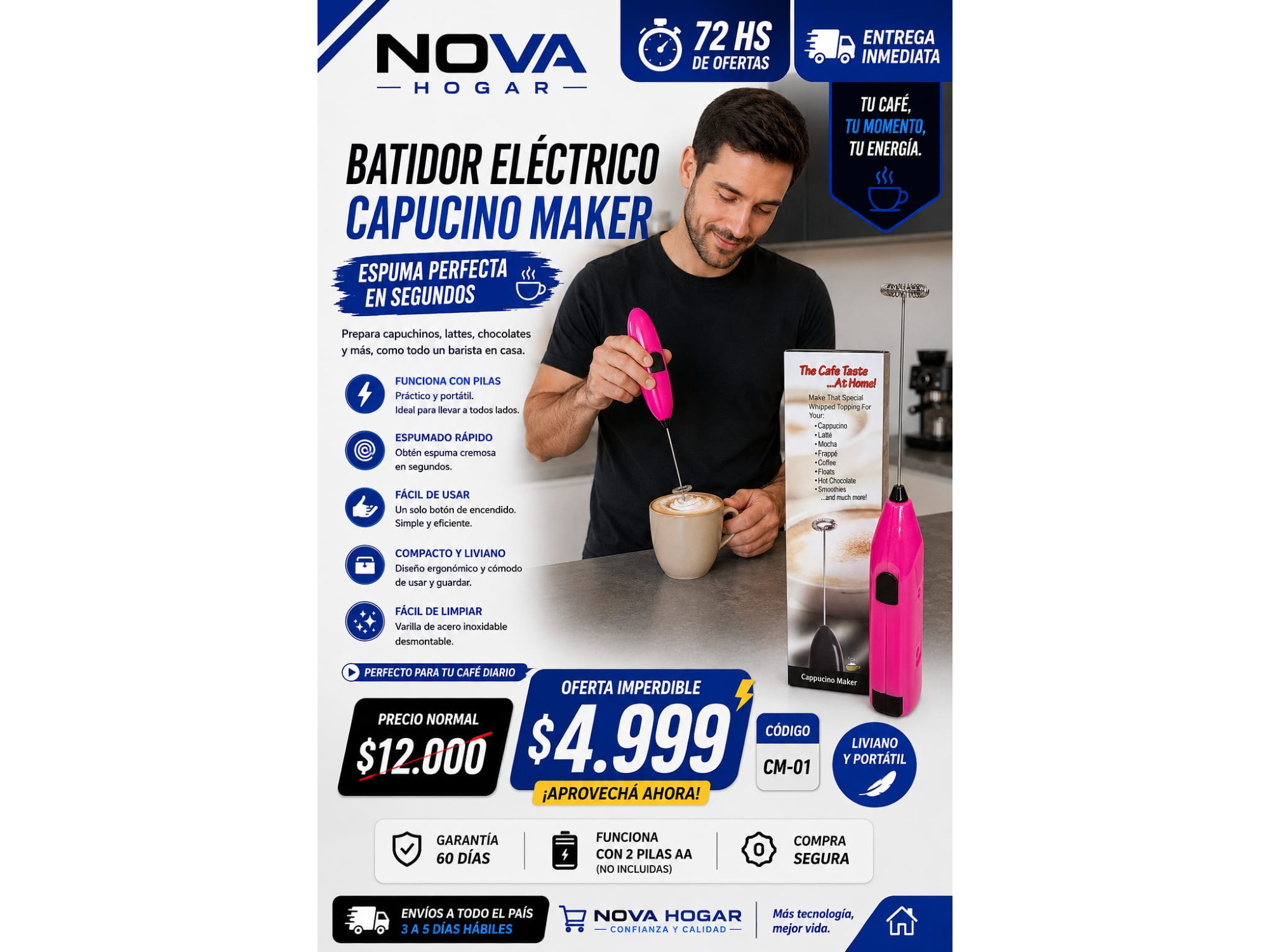 BATIDOR ELECTRICO CAPUCINO MAKER