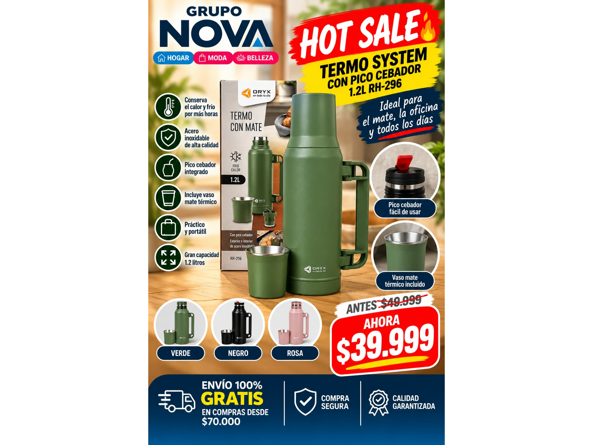 TERMO SYSTEM CON PICO CEBADOR 1.2 L RH-296