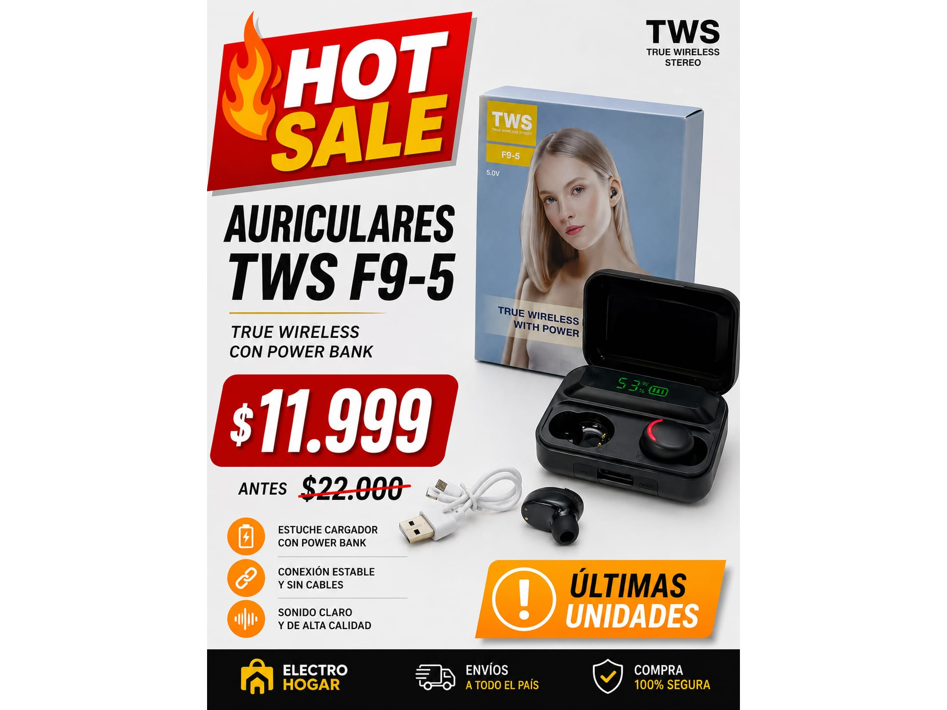 AURICULARES TWS F9-5