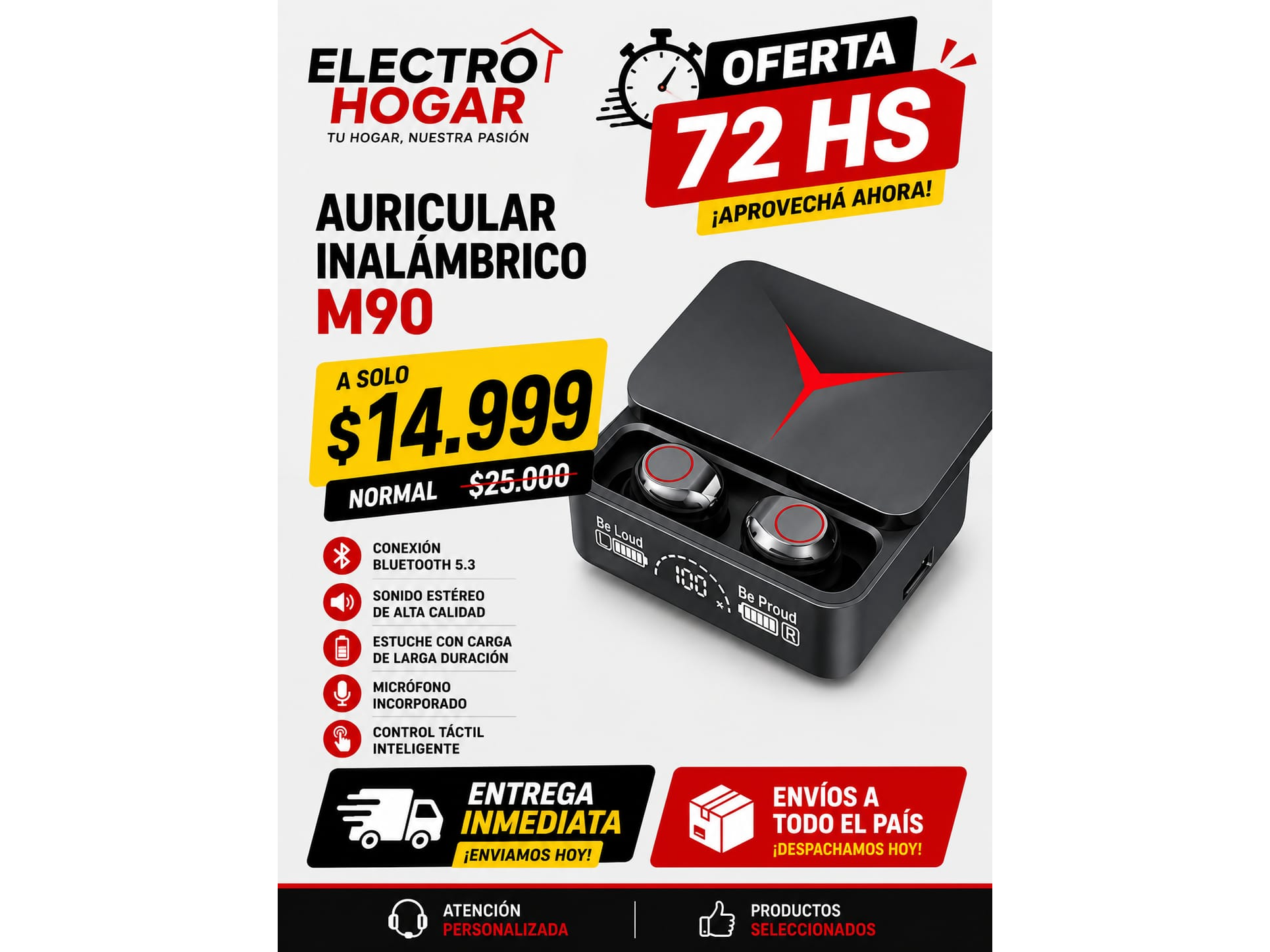 AURICULAR INALAMBRICO M90