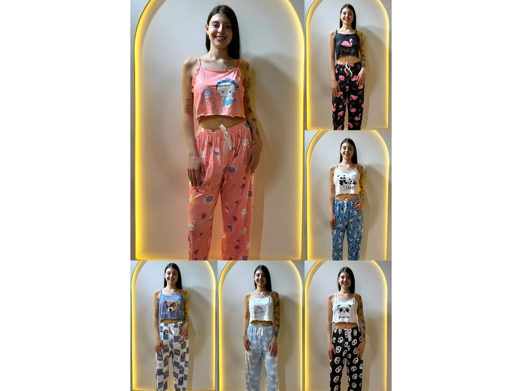 PIJAMA DE VERANO 3 PCS MODELO:RHY-58(SKU:RHY-058)