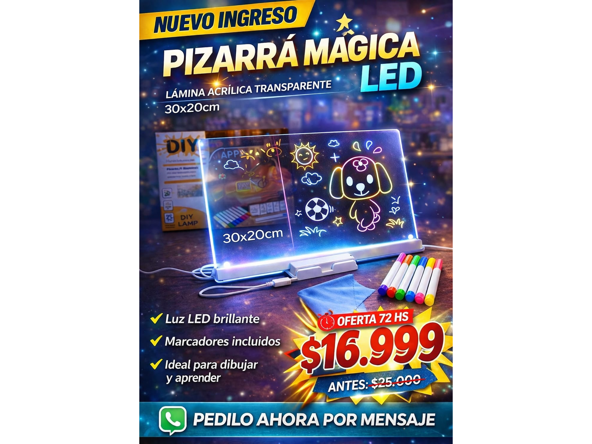 PIZARRA MAGICA LED