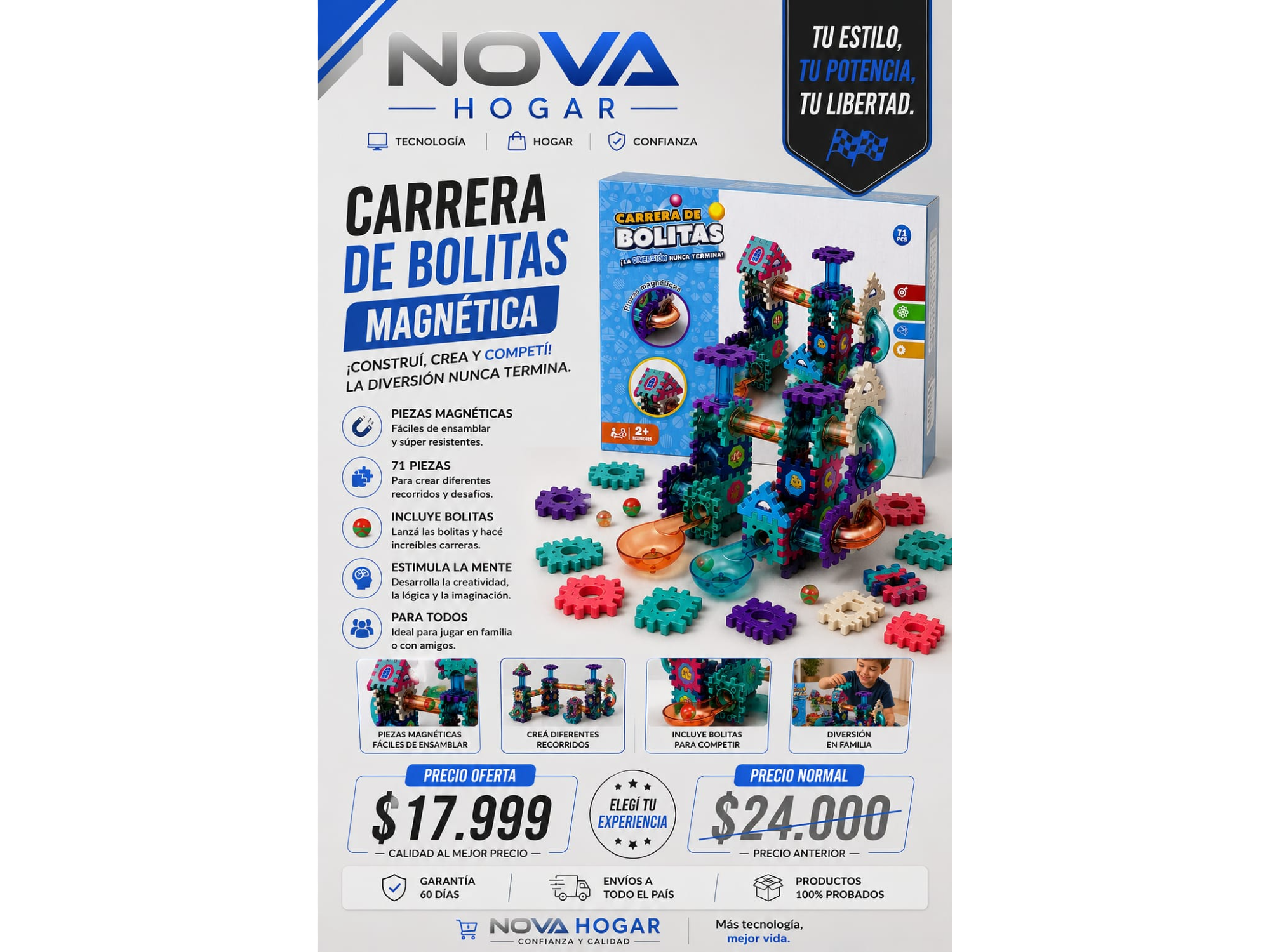 CARRERA DE BOLITAS MAGNÉTICAS