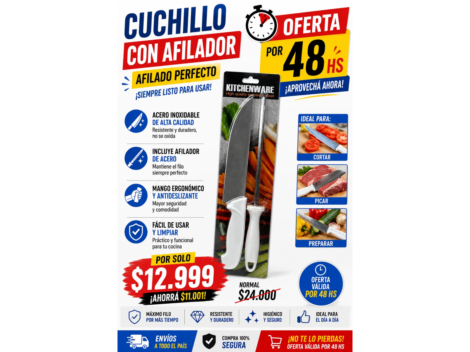 CUCHILLO CON AFILADOR
