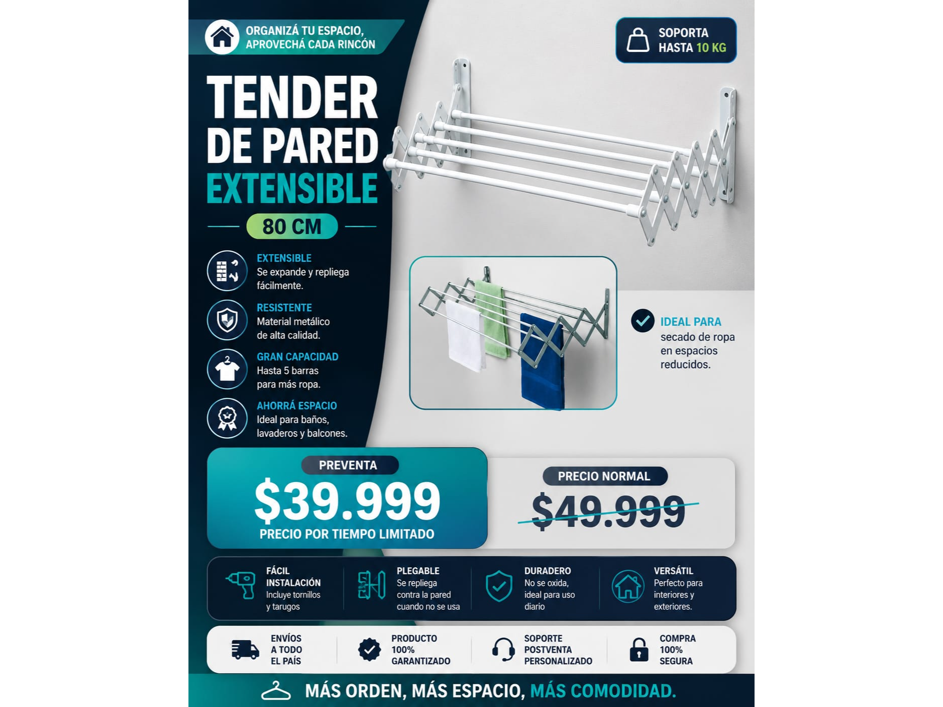 TENDER DE PARED EXTENDIBLE