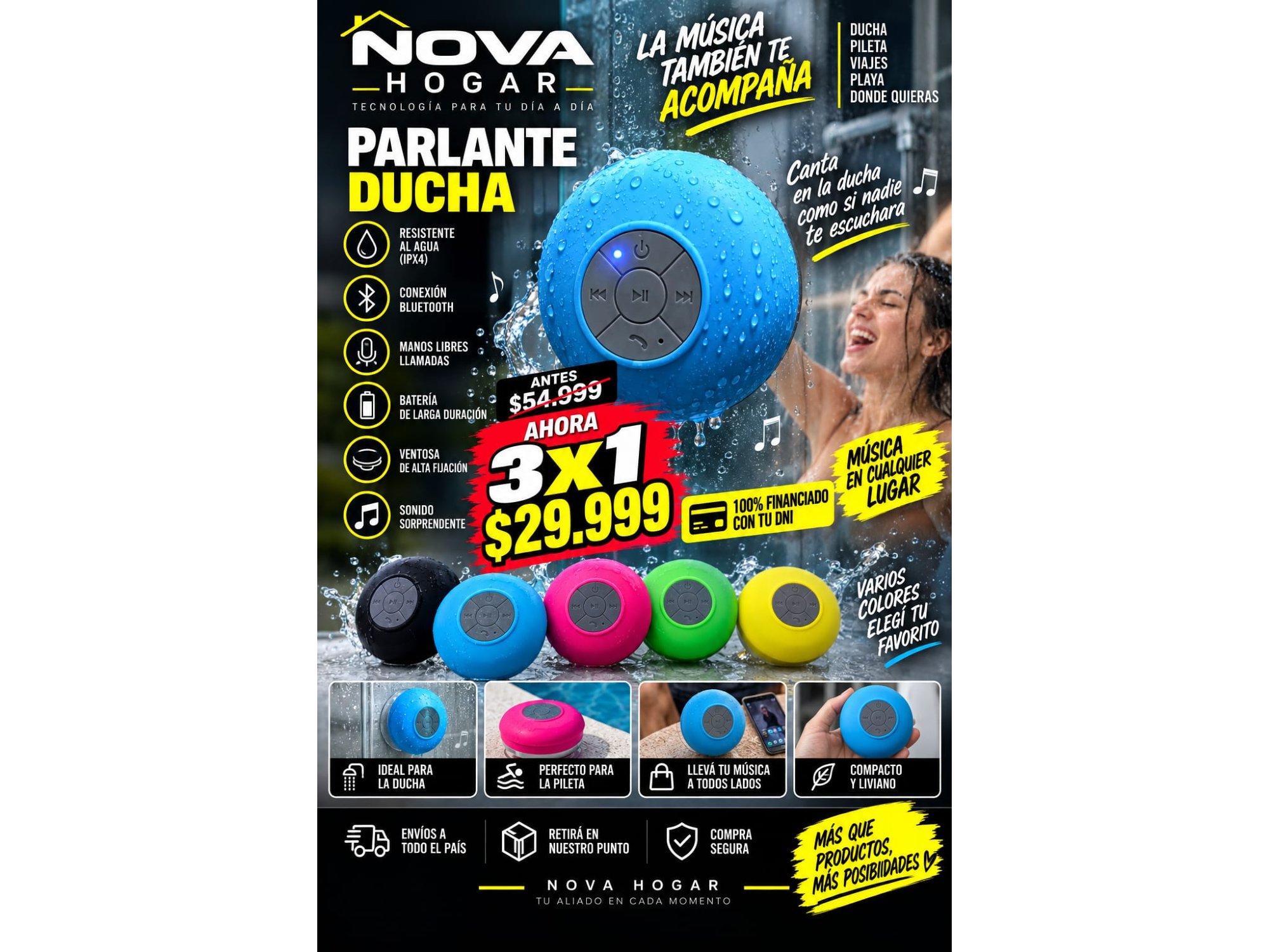 3X1 PARLANTE DUCHA