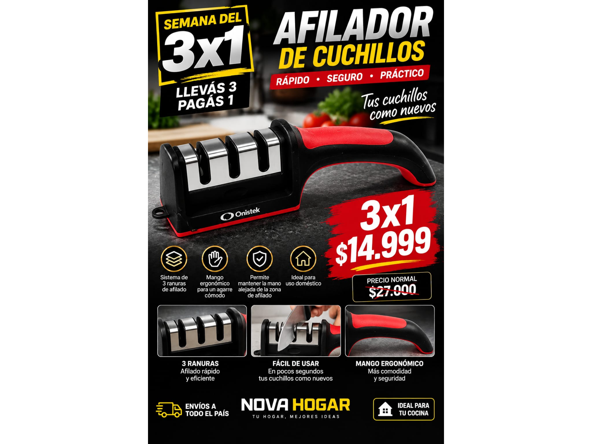 3x1 AFILADOR DE CUCHILLO