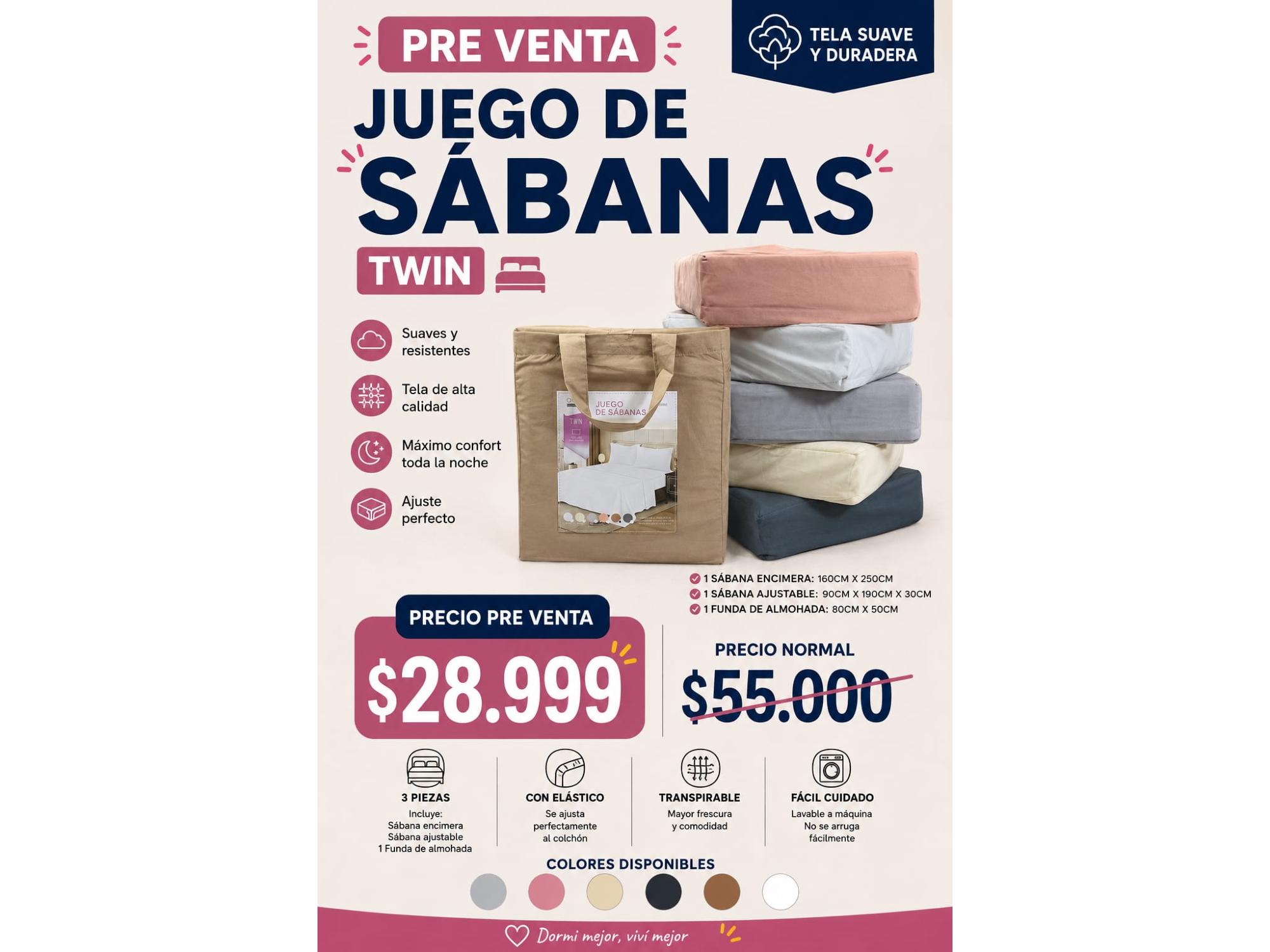 JUEGO DE SABANAS TWIN