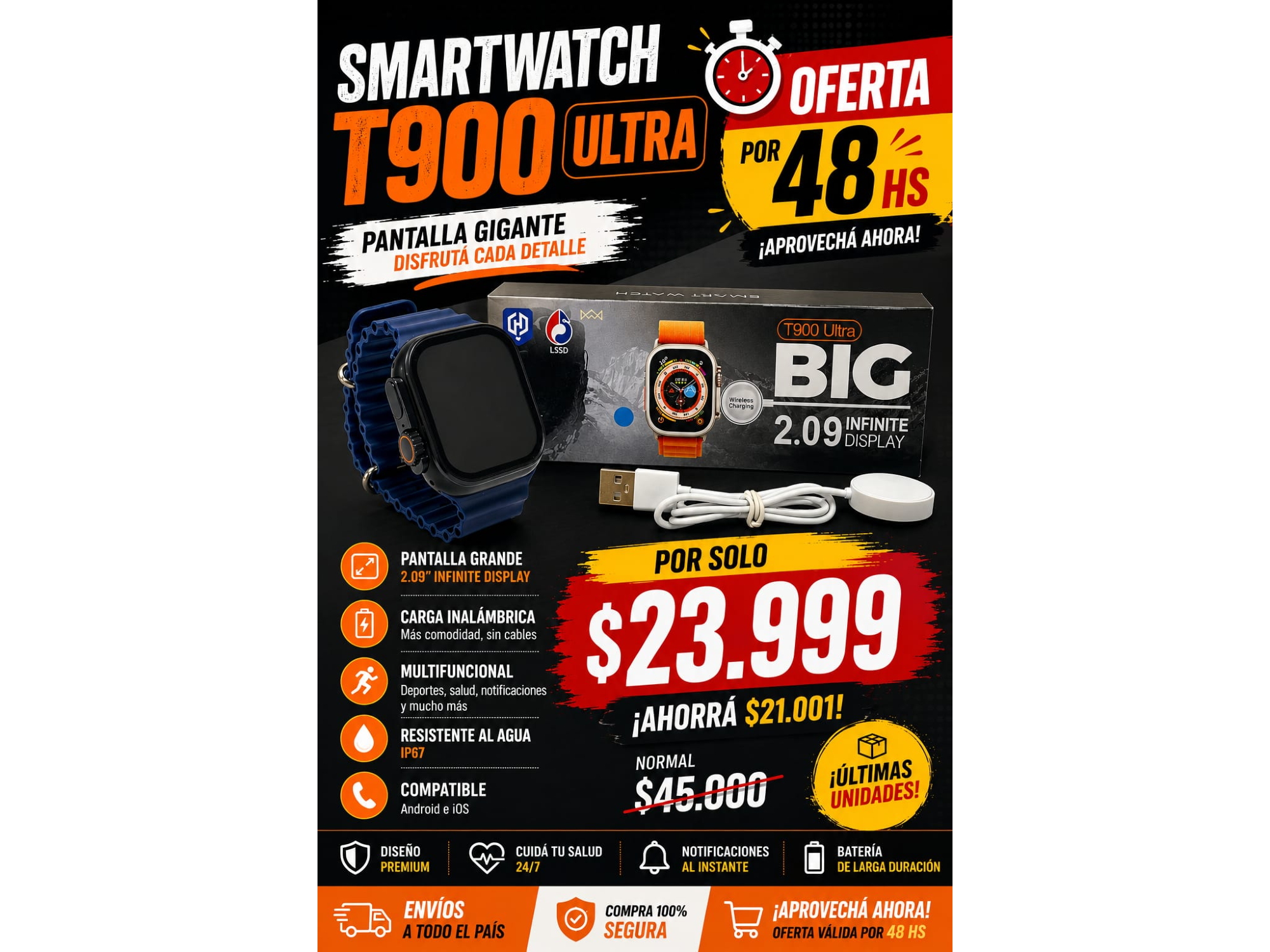 SMARTWATCH T900 ULTRA